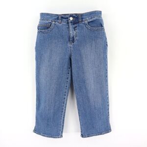 Sonoma Life + Style Capri Jeans Mid Rise Womens Size 6 Blue Faded‎ Cotton Denim